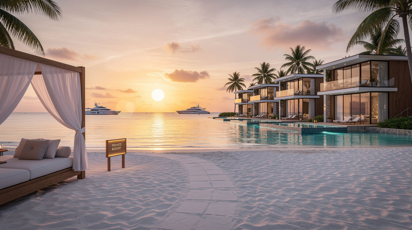 luxury private beach